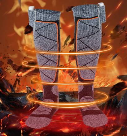 Термоноски Get Socks Y3 серо-чёрные 4000 мАч